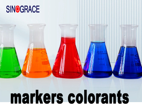 Large-molecule liquid coloring agents for markers